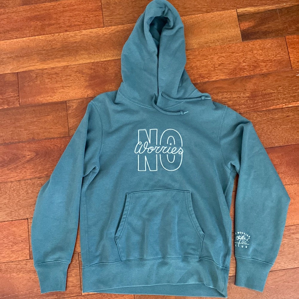 No Worries green Hoodie